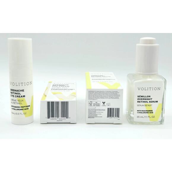 Volition Grenache Retinol Eye Cream .5oz + Semillion Overnight Retinol Serum 1oz - Picture 5 of 5